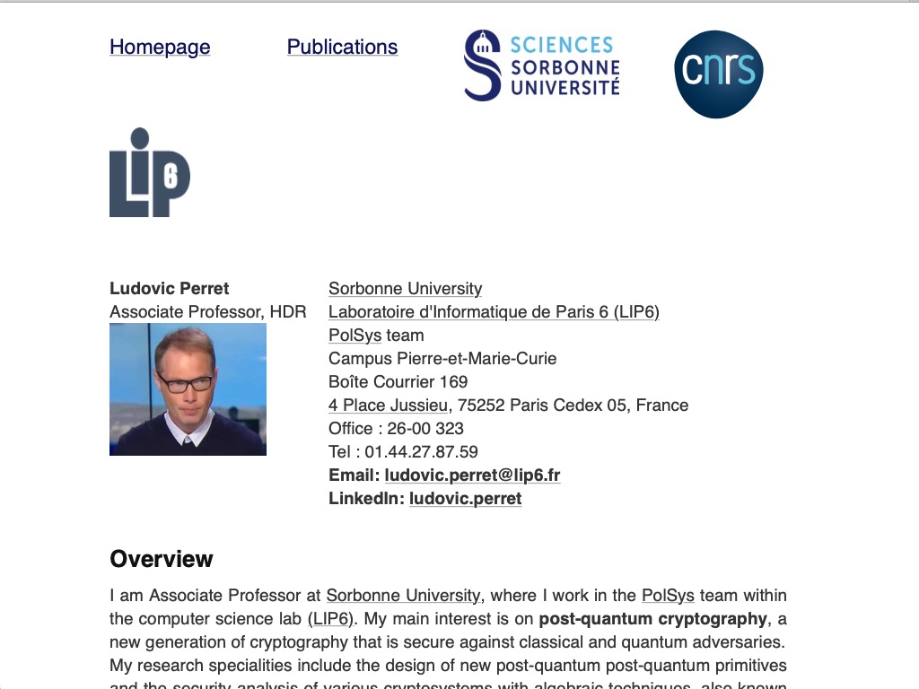 https://perso.lip6.fr/Ludovic.Perret