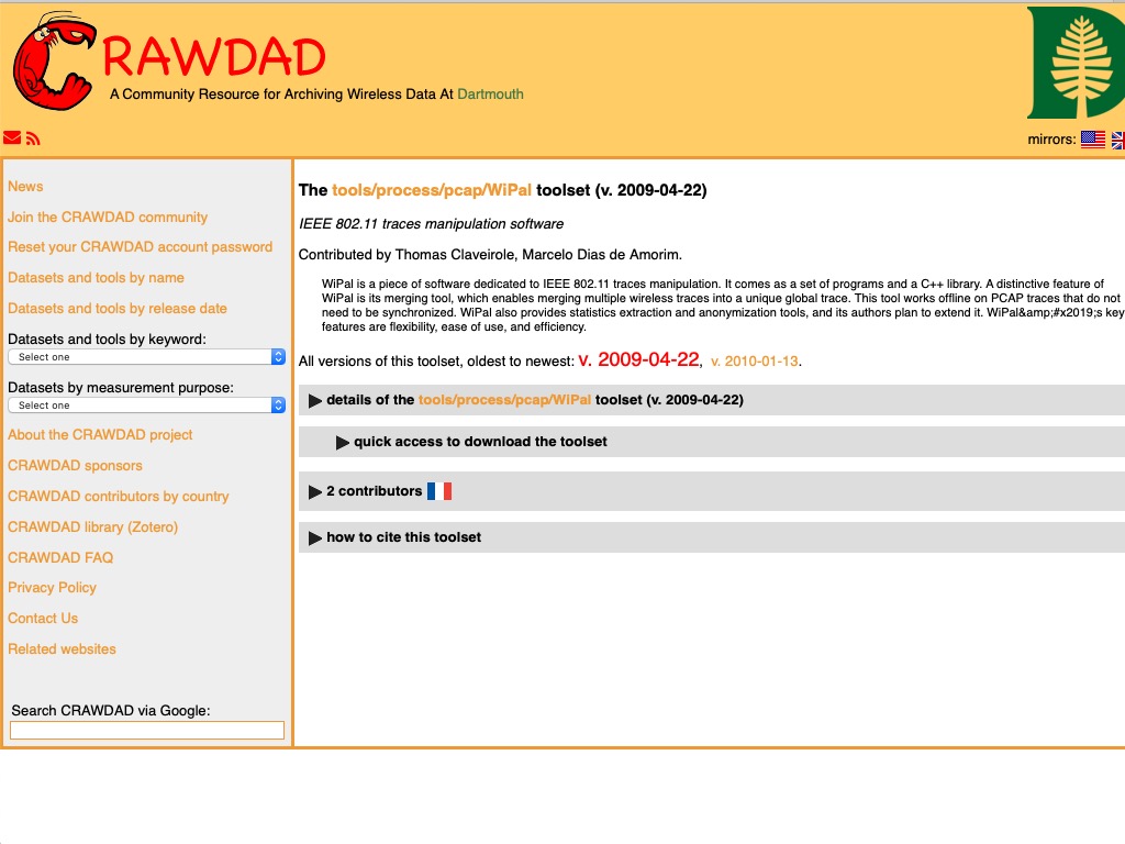 http://crawdad.org/tools/process/pcap/WiPal/20090422/