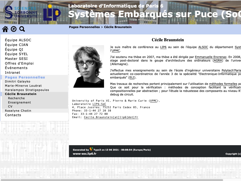 https://perso.lip6.fr/Cecile.Braunstein