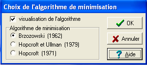 Choix Minimisation
