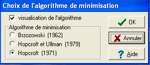 Choix de minimisation